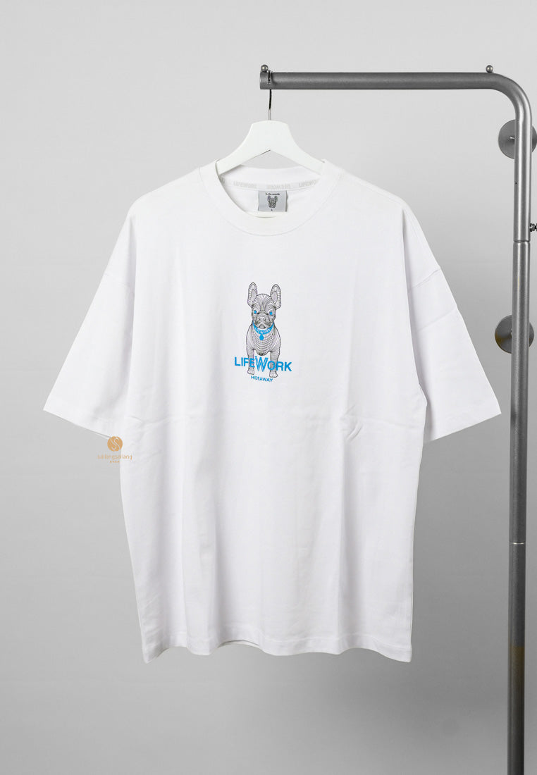 [DEFECT SALE 430] Small Radog T-Shirt white size L