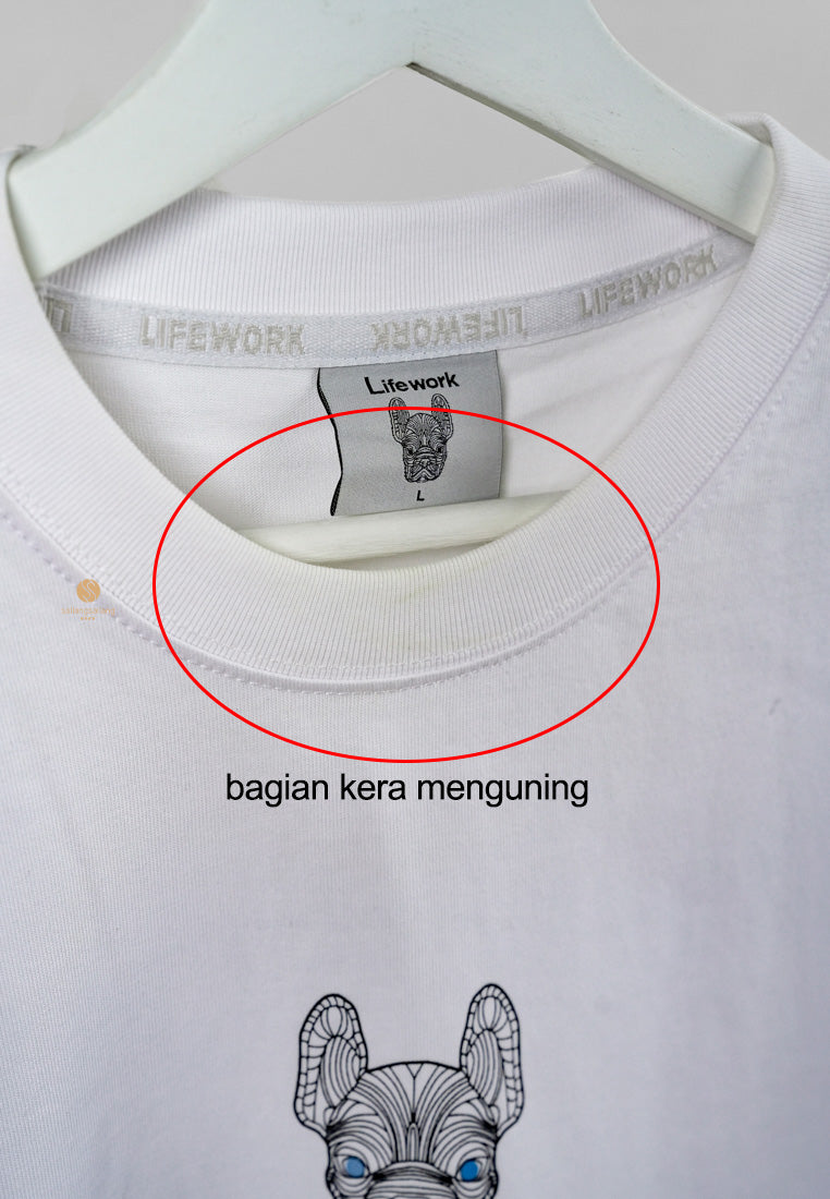 [DEFECT SALE 430] Small Radog T-Shirt white size L