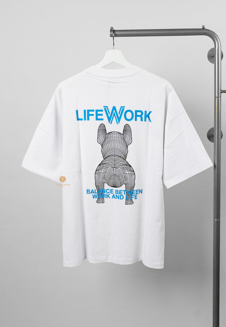 [DEFECT SALE 430] Small Radog T-Shirt white size L