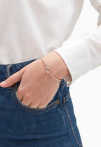 Yours Truly Pave Open Hinge Cuff Clear Rose Gold