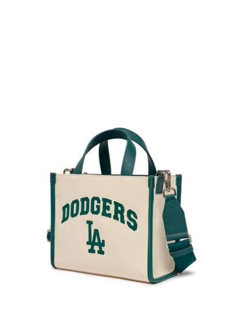Varsity Basic Canvas S-Tote Bag LA DODGERS cream