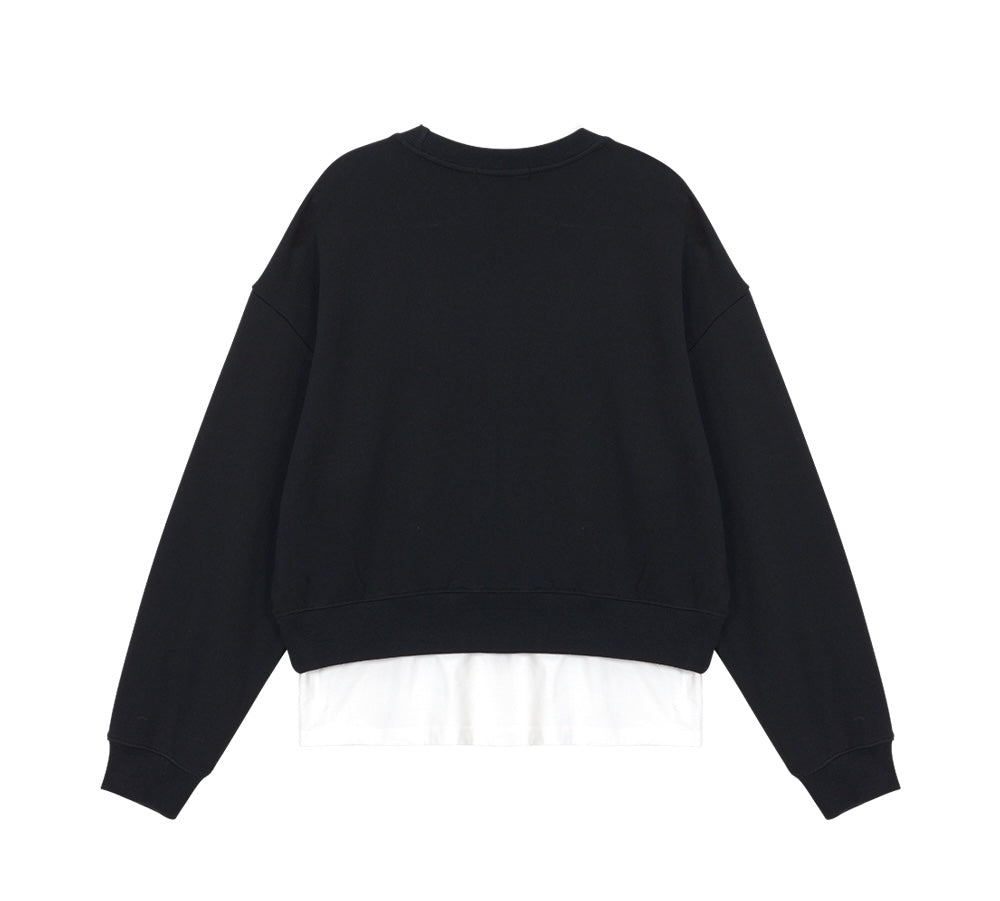 Hemline Layered Sweatshirt F Icon Ria
