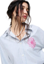Oxford Shirt Stripe Sky Pink