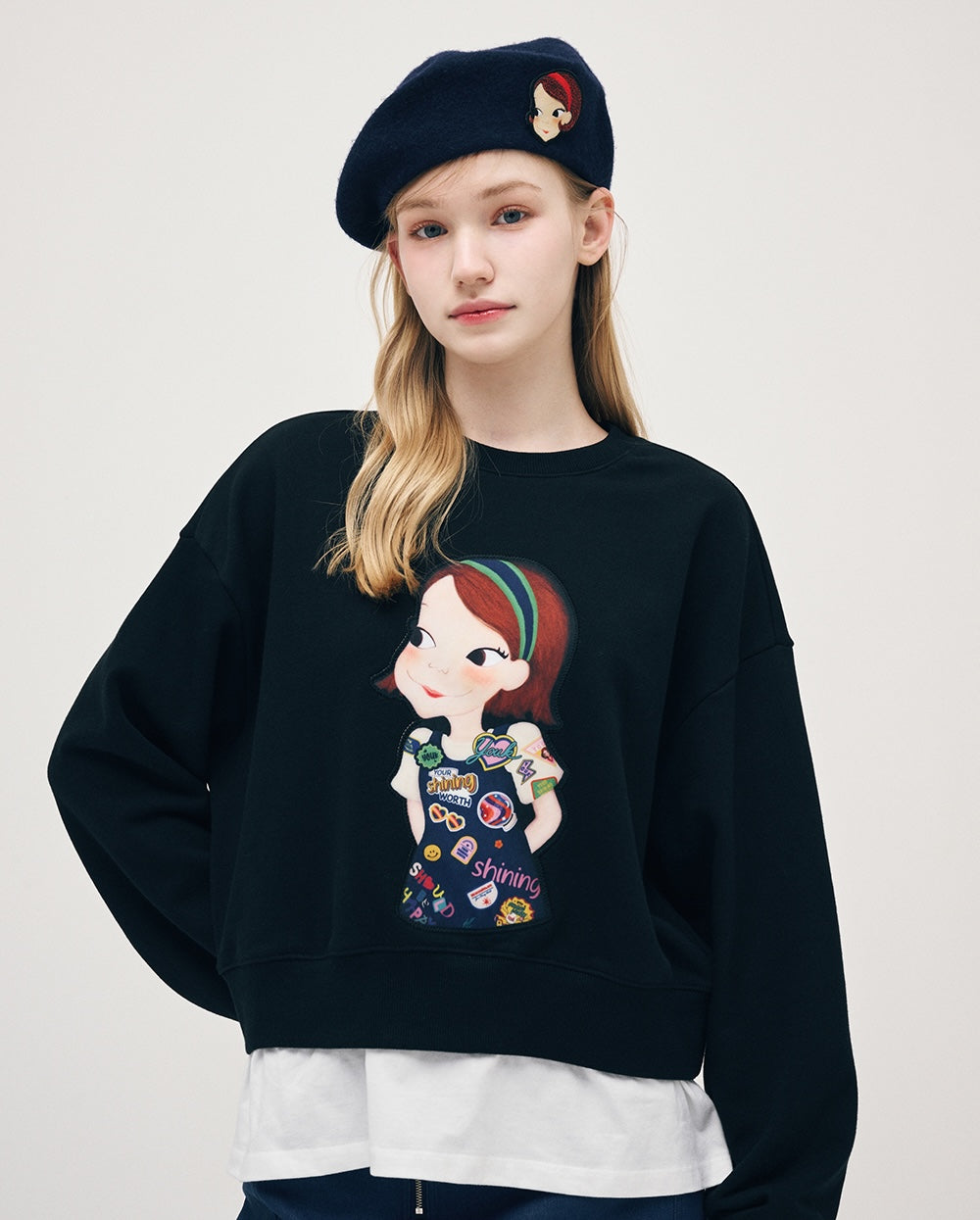 Hemline Layered Sweatshirt F Icon Ria