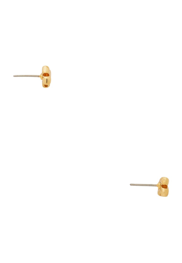 Double Bow Studs Gold