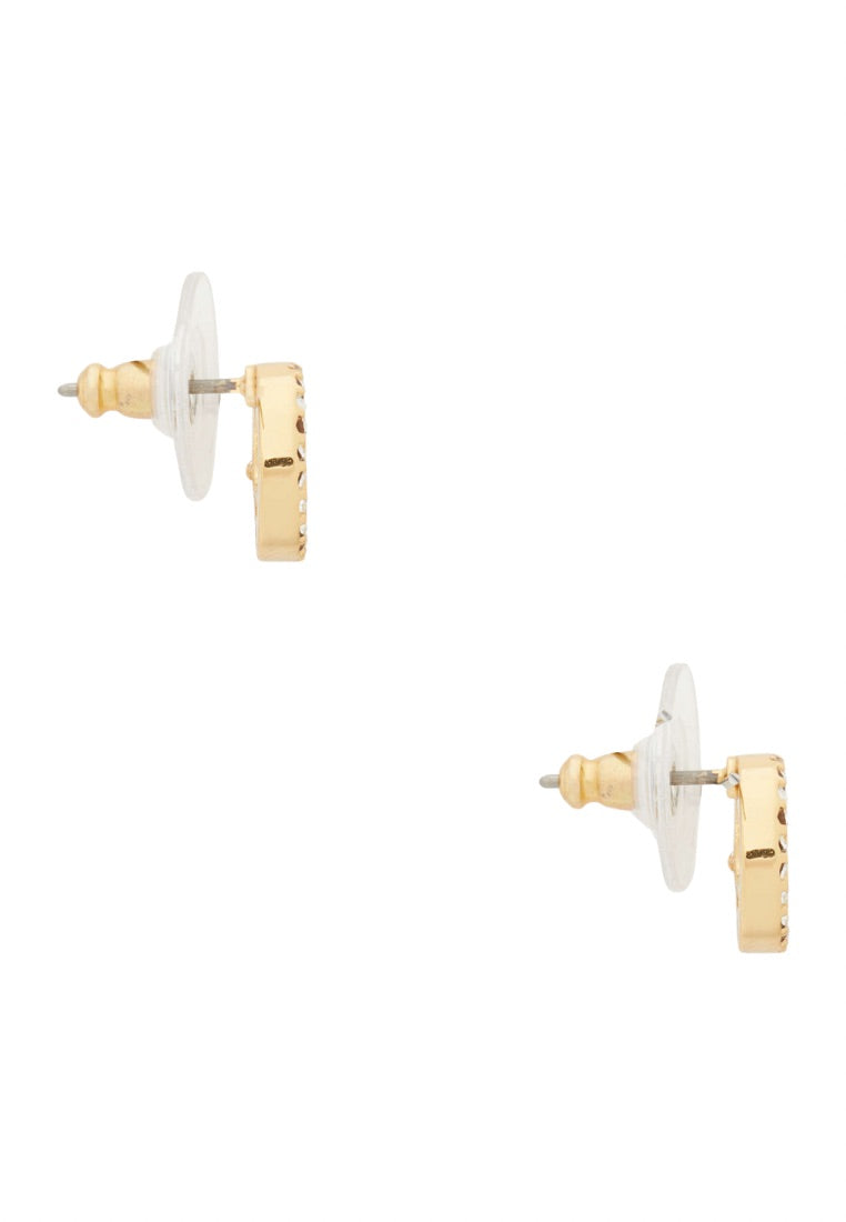 Spot The Spade Pave Halo Spade Studs Gold