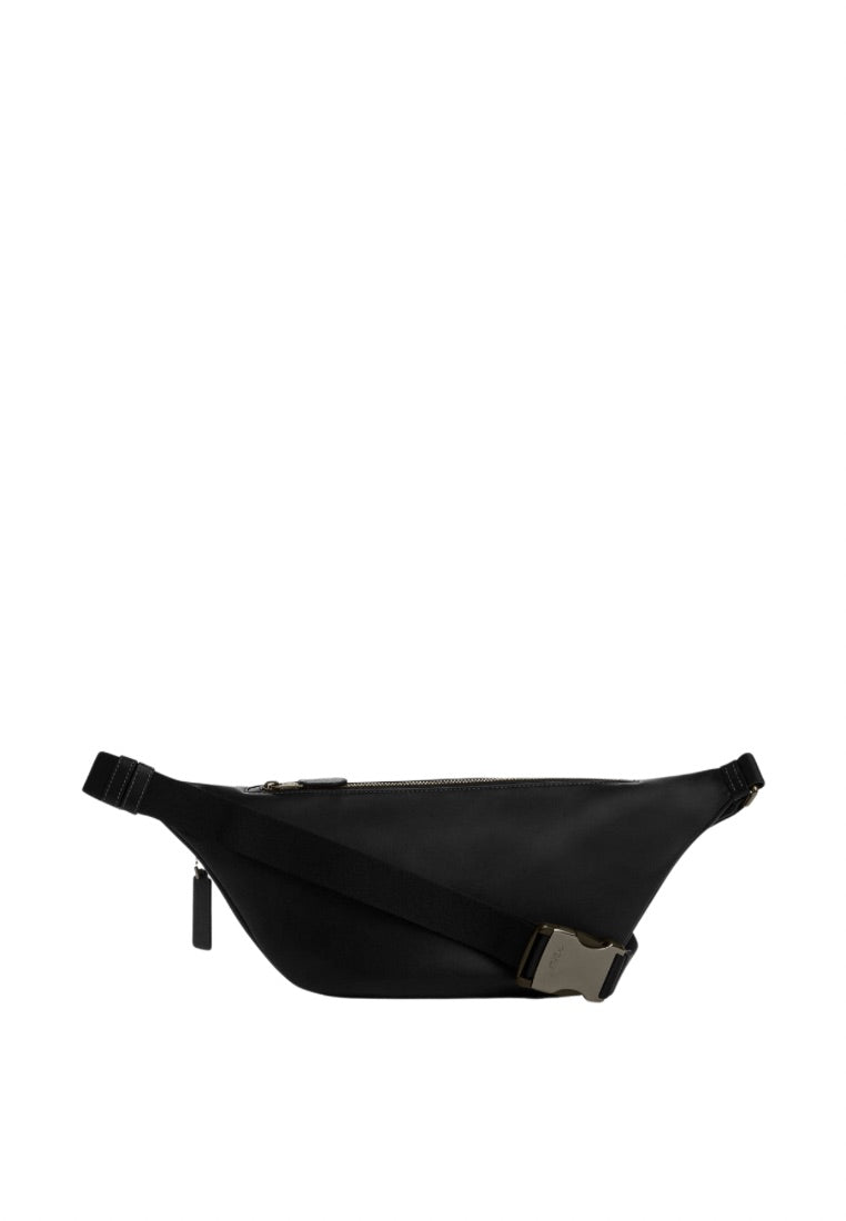 Warren Belt Bag In Blocked Signature Canvas With Varsity Stripe Khaki Multi