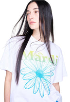 Tshirt Flowermardi Gradation White Lime