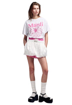 Tshirt FlowerMardi White Pink