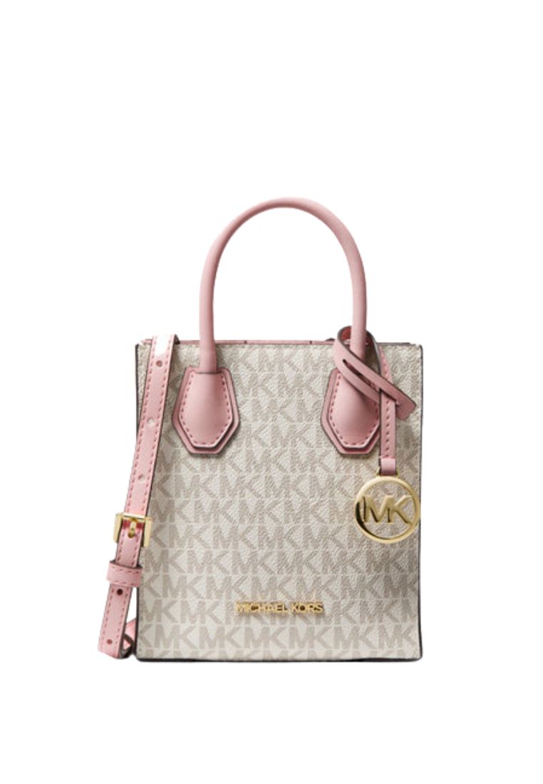 Mercer Extra-small Logo And Leather Crossbody Bag Powder Blush Multi