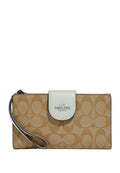 Tech Wallet In Colorblock Signature Canvas Light Sage