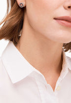 Spot The Spade Pave Halo Spade Studs Silver