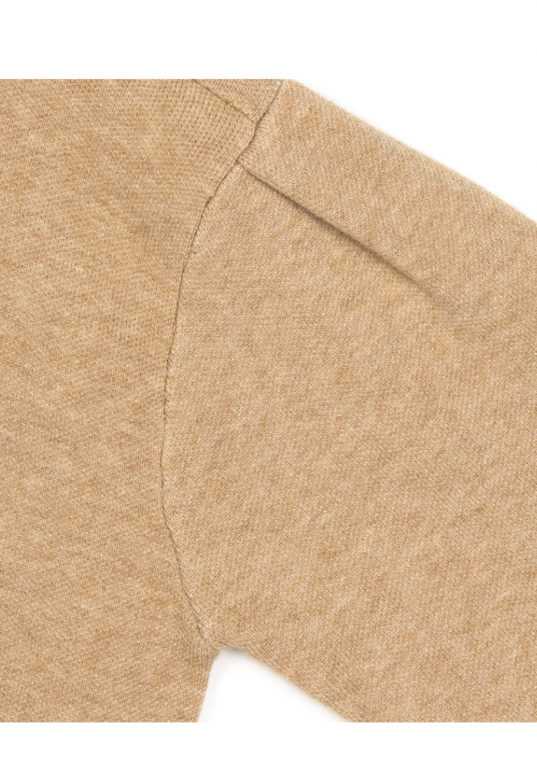 W Classic Logo Crop Knit Beige