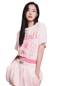 Tshirt FlowerMardi White Pink