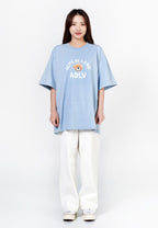 Teddy Bear (Bear Doll) Short Sleeve T-Shirt Sky Blue