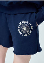 SWEAT SHORTS Marche Emblem Navy Cream