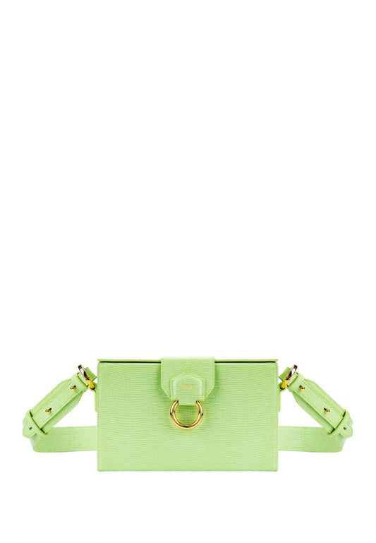 Grace Box Bag - Lime Green Lizard