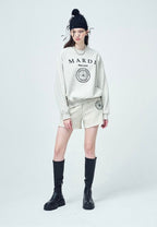 Sweatshirt Univ Oatmeal Black