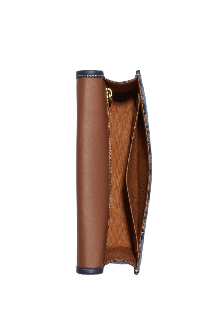 Turner Flap Crossbody In Signature Chambray Denim