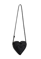 Francisca Heart Shaped Crossbody Bag - Black