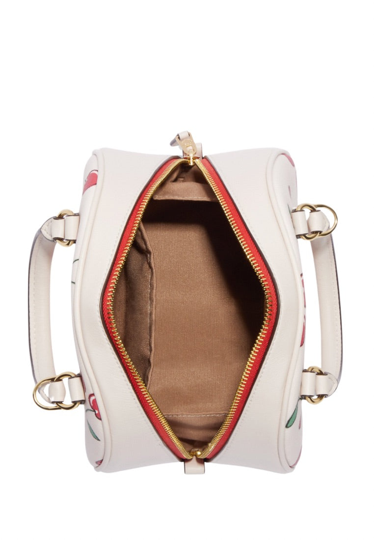 Sydney Satchel With Heart Cherry Print Chalk Multi