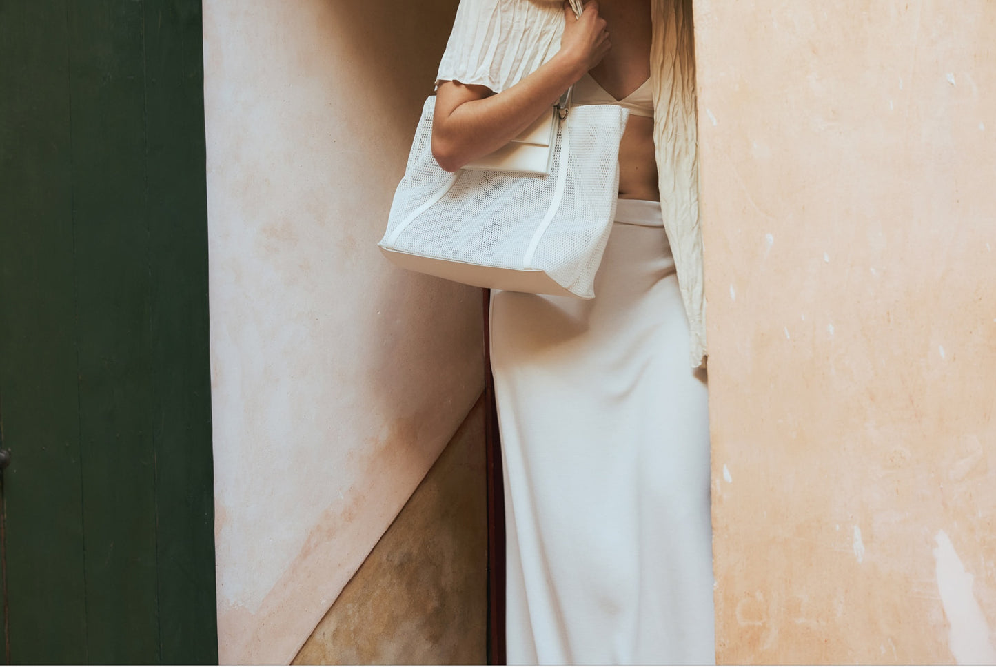 2WAY MESH BAG off white
