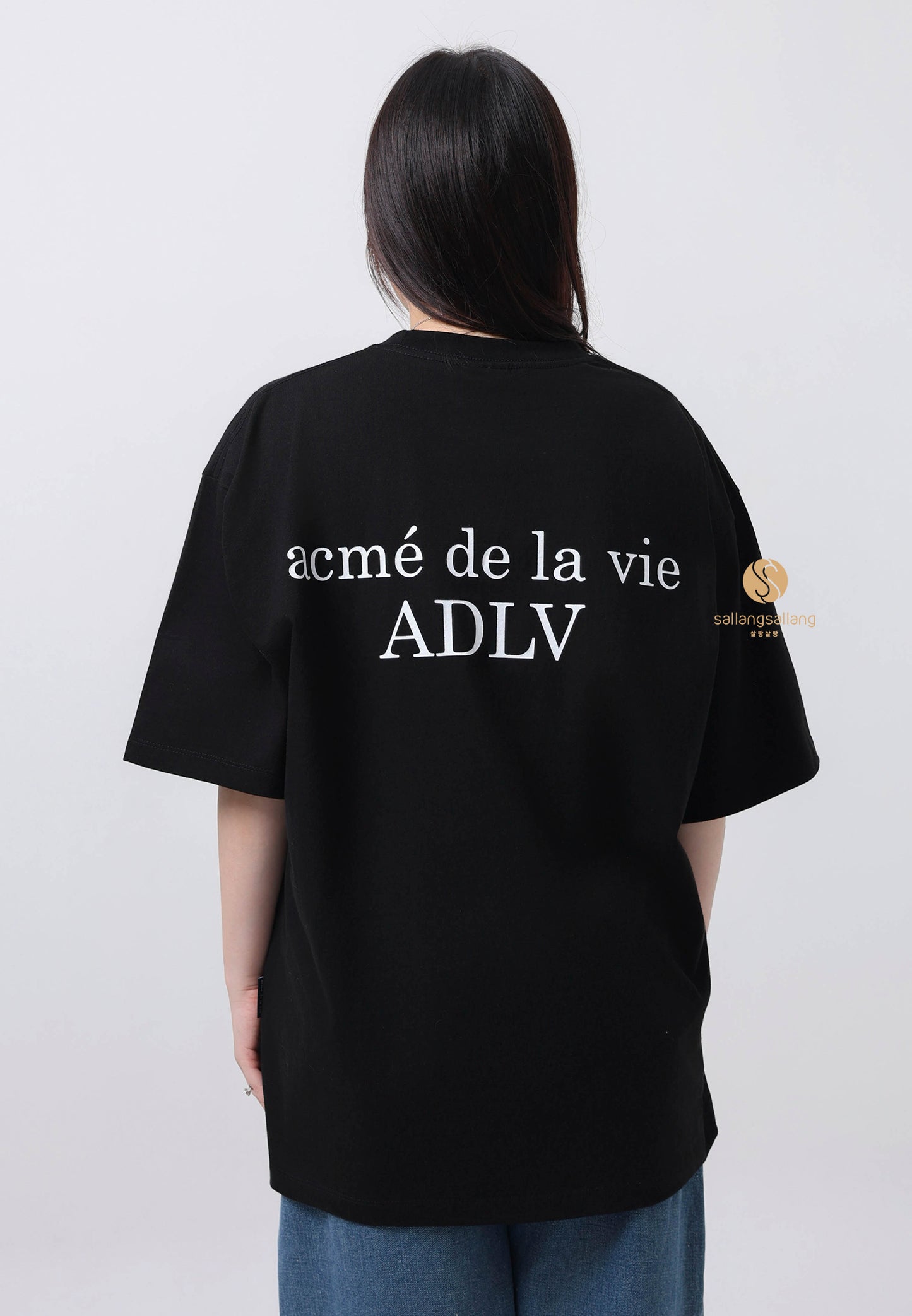 Flower Garden Girl Short Sleeve T-Shirt Black