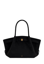 Hana Medium Faux Suede Tote Bag - Black