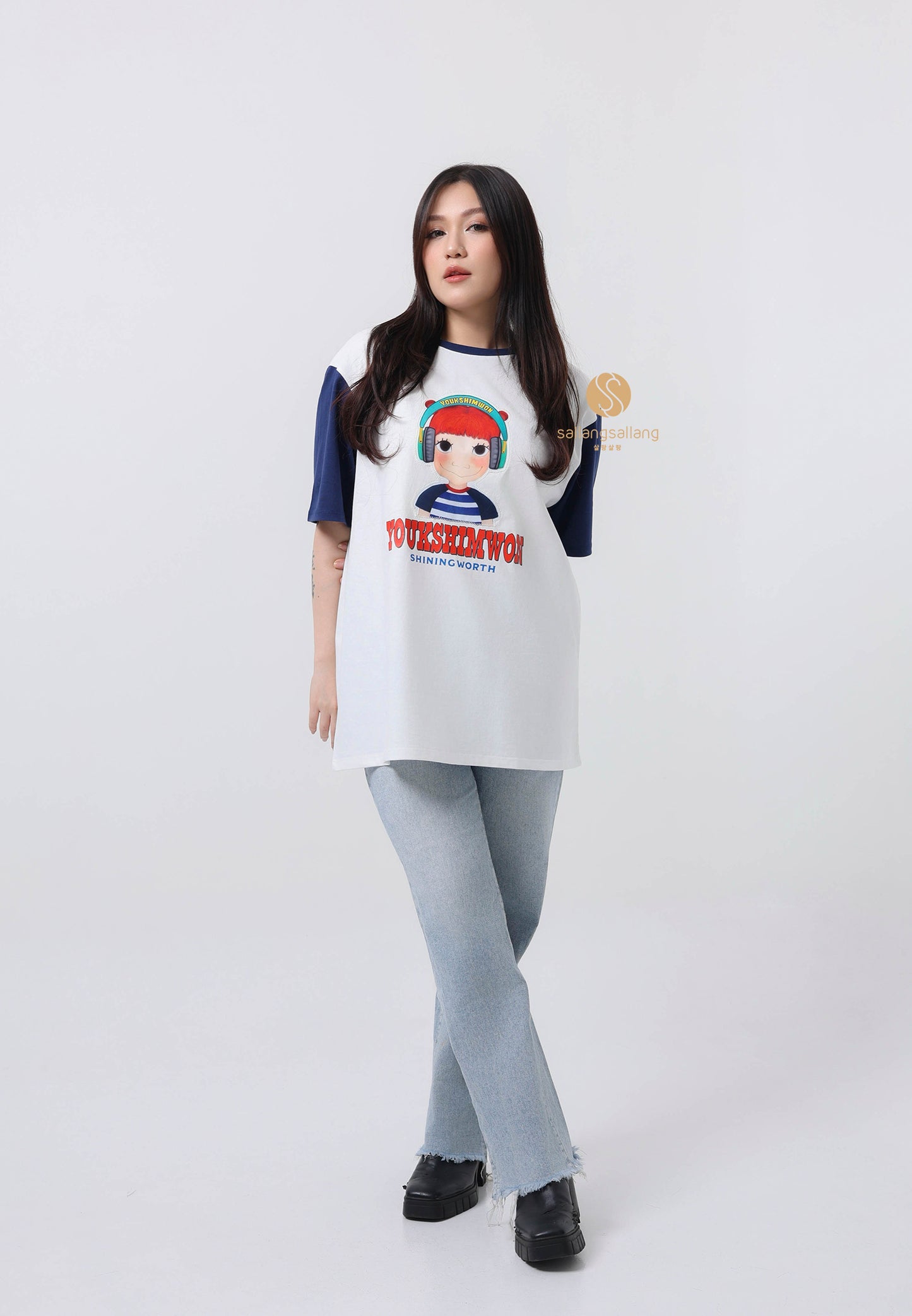 Sleeve Coloration T-Shirt F Gaeddongi