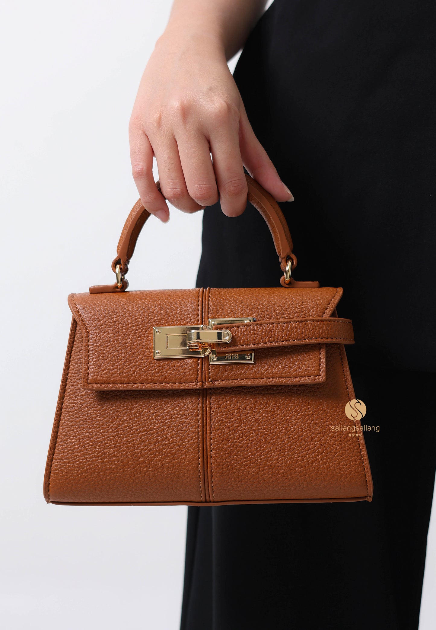 Elise Top Handle Bag - Brown