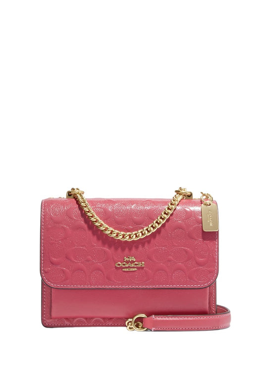 Mini Klare Crossbody In Signature Leather Strawberry Haze