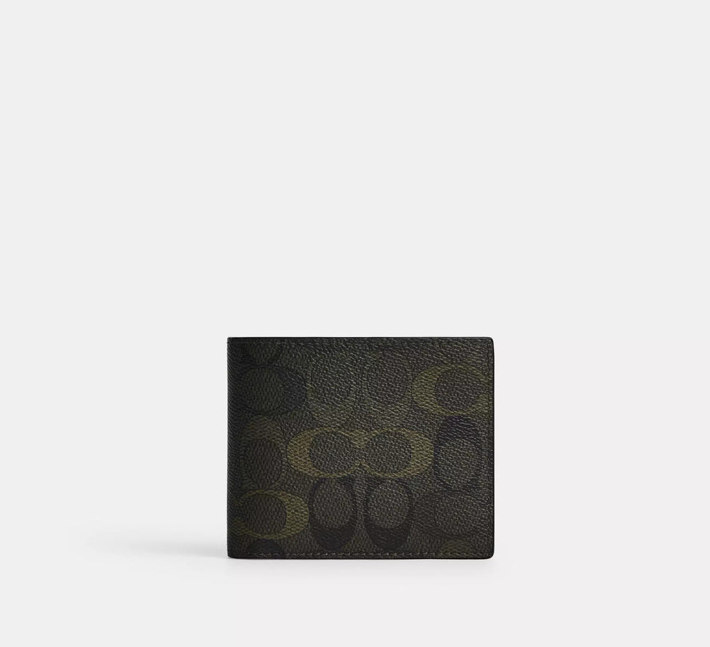 3-In-1 Wallet In Signature Camo Print Green