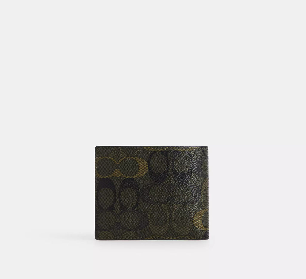 3-In-1 Wallet In Signature Camo Print Green