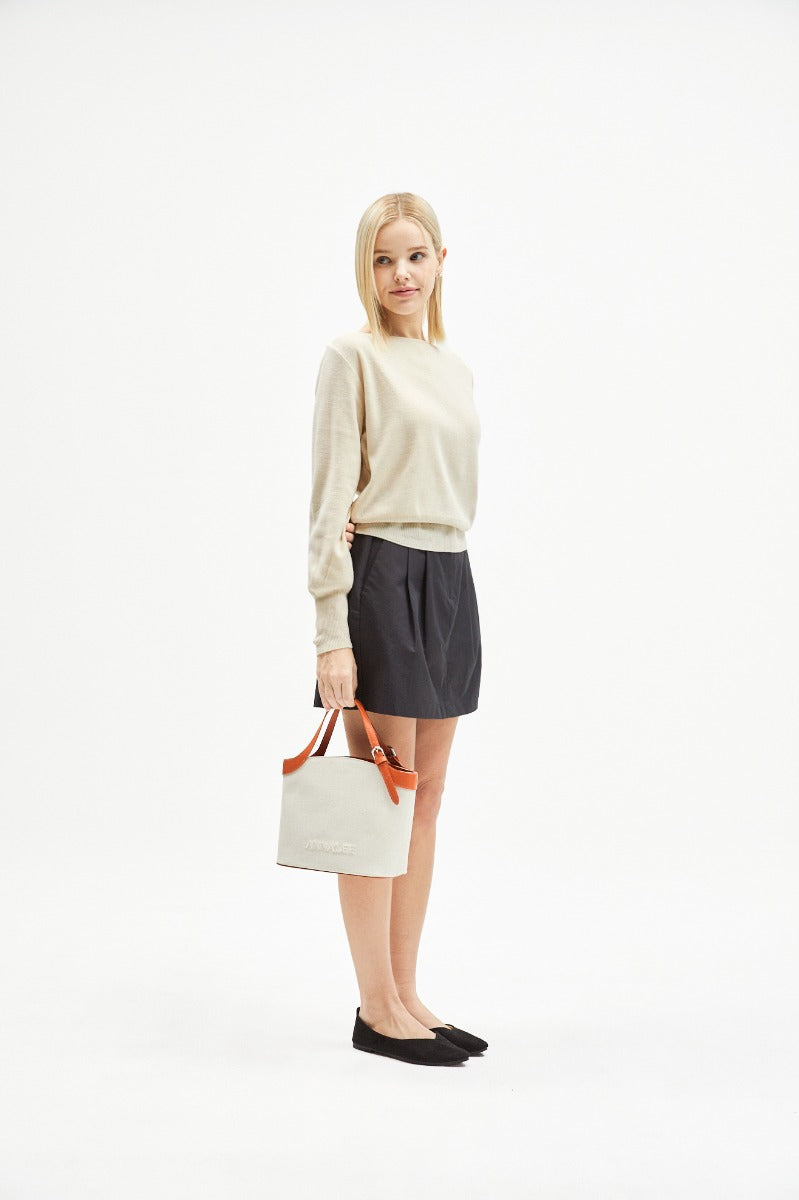 Aileen Canvas Bag L / Brown