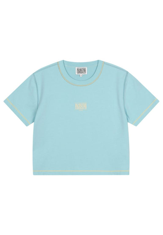 W Classic Logo Baby Crop Sky Blue