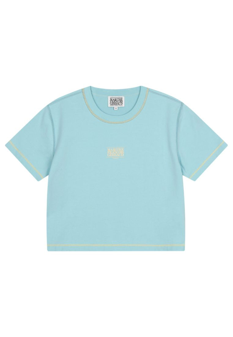 W Classic Logo Baby Crop Sky Blue