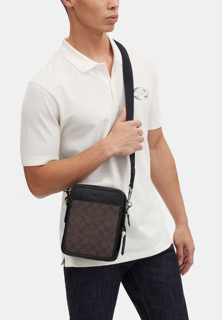 Sullivan Crossbody In Signature Canvas Mahogany Black