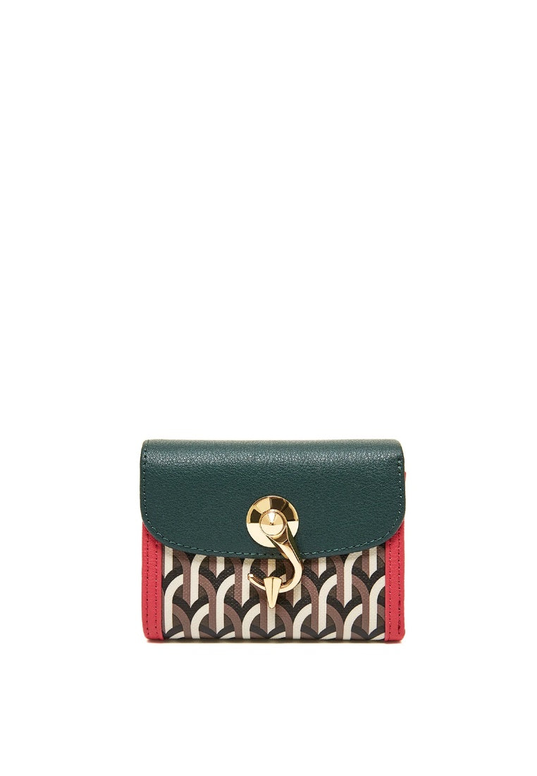 Half Wallet Multi Green