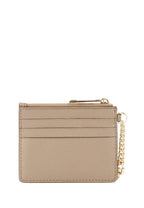 Card Case with Clip Greige