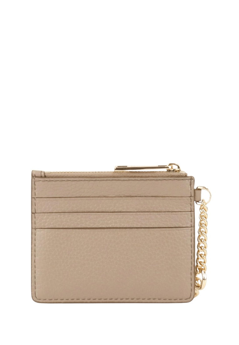 Card Case with Clip Greige