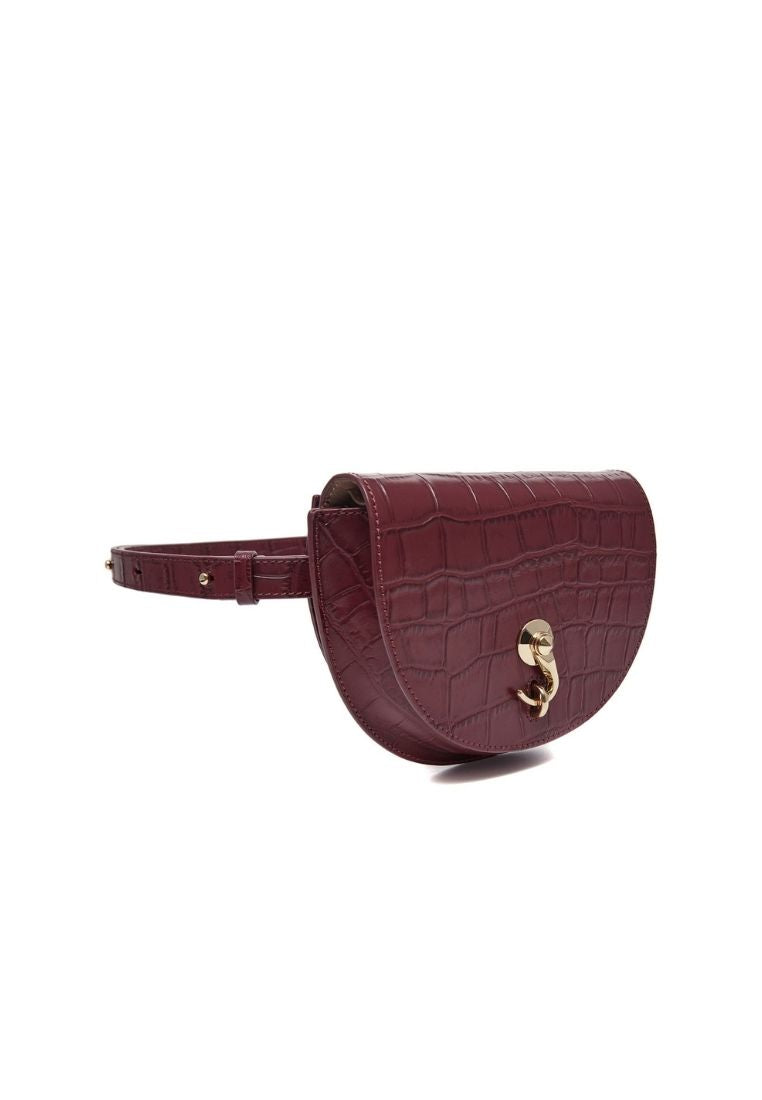 City Bag Croco Small Burgundy
