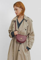 City Bag Croco Small Burgundy