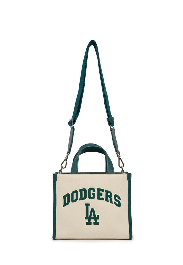 Varsity Basic Canvas S-Tote Bag LA DODGERS cream