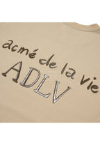 Glossy Basic Logo Short Sleeve T-Shirt Beige