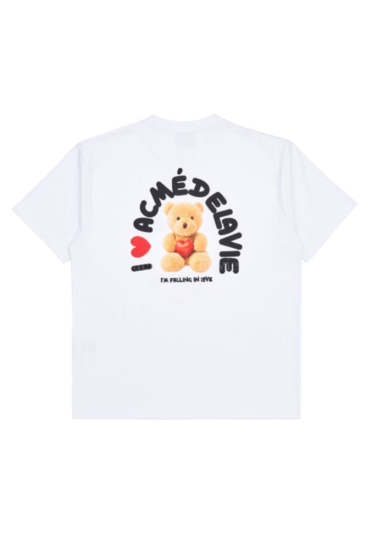 I LOVE TEDDY BEAR Short Sleeve T-Shirt White