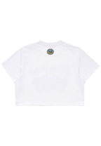 GREENERY ARTWORK CROP TOP Short Sleeve T-Shirt White