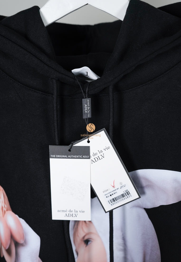 [DEFECT SALE 36] ADLV Baby Face Hoodie Black Rabbit Size 1