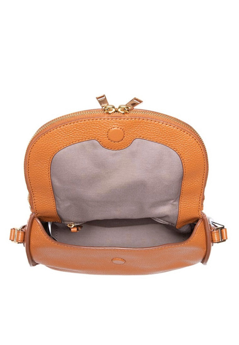 The Groove Leather Mini Messenger Smoked Almond