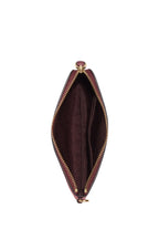 Boxed Corner Zip Wristlet Black Cherry