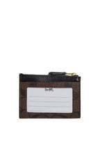 Mini Skinny Id Case in Signature Canvas Brown Black